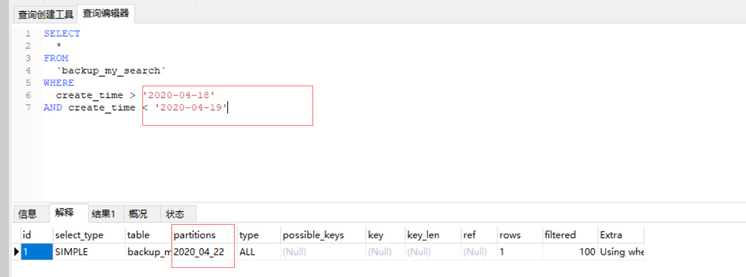 mysql分区